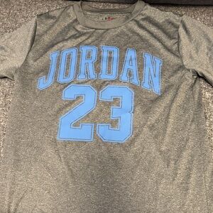 Jordan Gray Tee with Blue Graphics